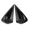 1 Pair Rear Side Window Shutter Cover Trim Glossy Black Scratch Proof Window Louver Side Vent Trim F