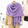 Women'S Thick Warm Solid Color Scarf Autumn And Winter New Style Cashmere Scarf Versatile Wool Scarf