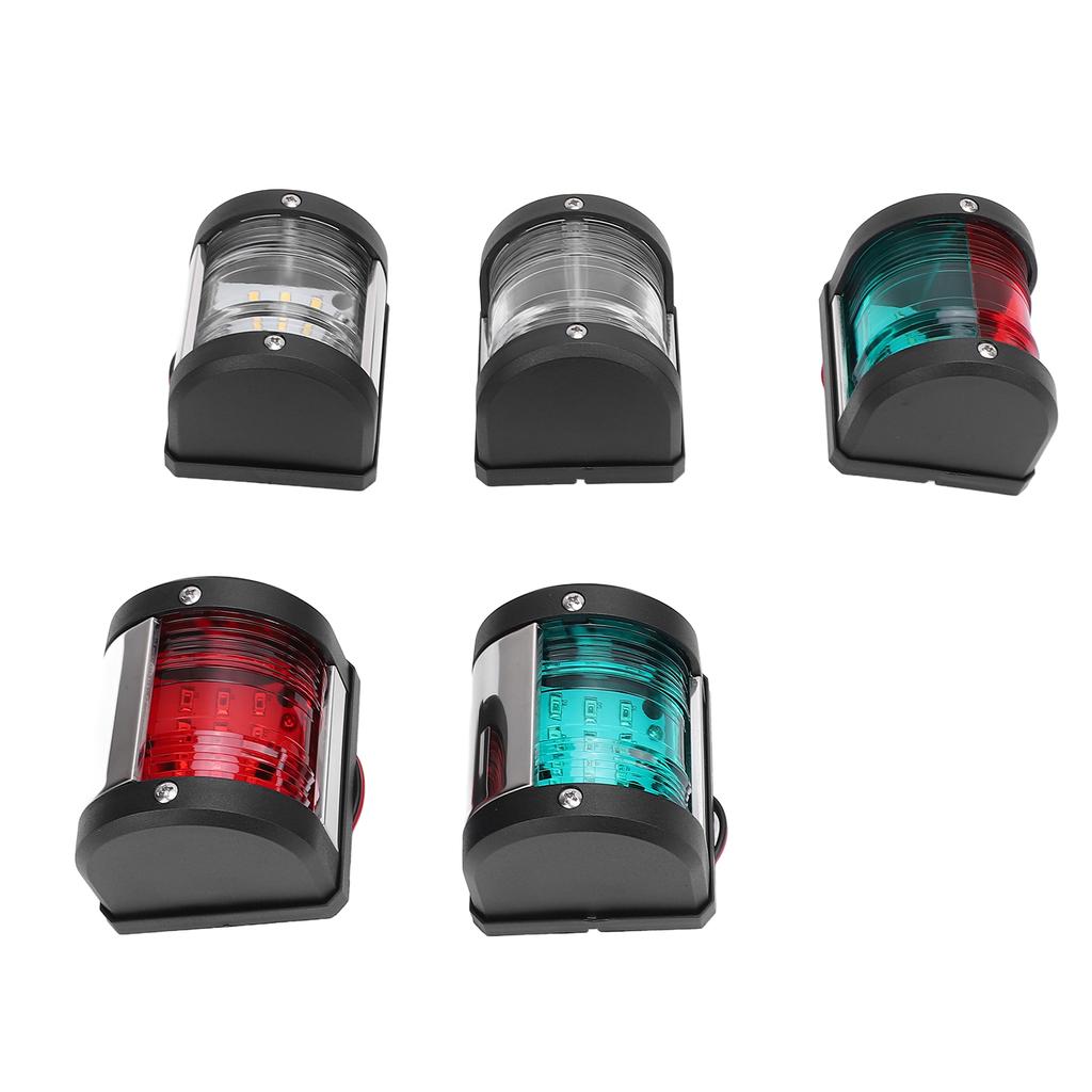 5 шт. светодиодных навигационных огней для лодки, зеленый правый борт и красный левый борт, белый кормовой фонарь IP66, лодочный фонарь f