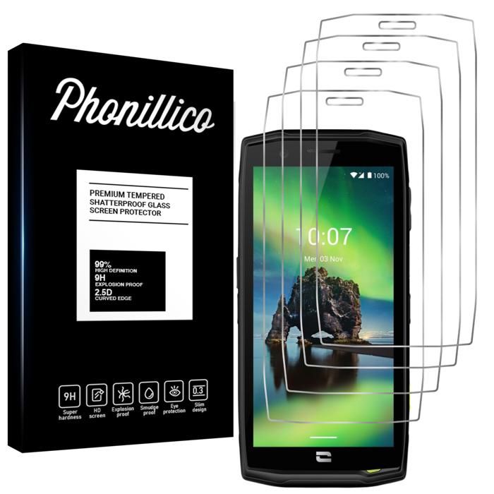 Verre Trempé pour Crosscall Action X5 [Pack 4] Film Vitre Protection Ecran Phonillico®