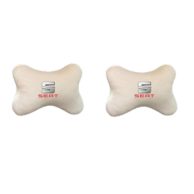 CUBE3 Car Headrest Rest Neck Pillow Cushion Seat Belt Shoulder Pad for Seat Leon Cupra Ateca Ibiza Arona Tarraco Alhambra Accessories