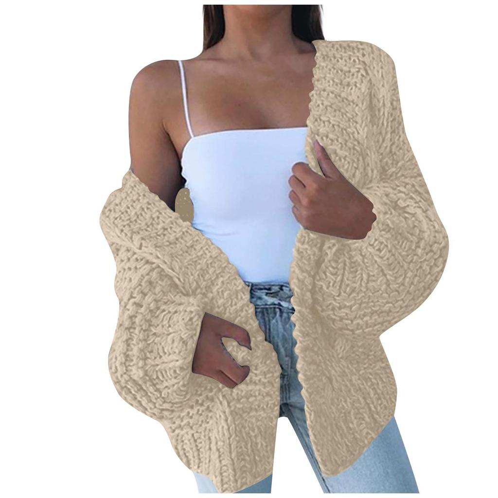 Женские вязаные плюшевые свободные верхние топы большого размера с рукавами