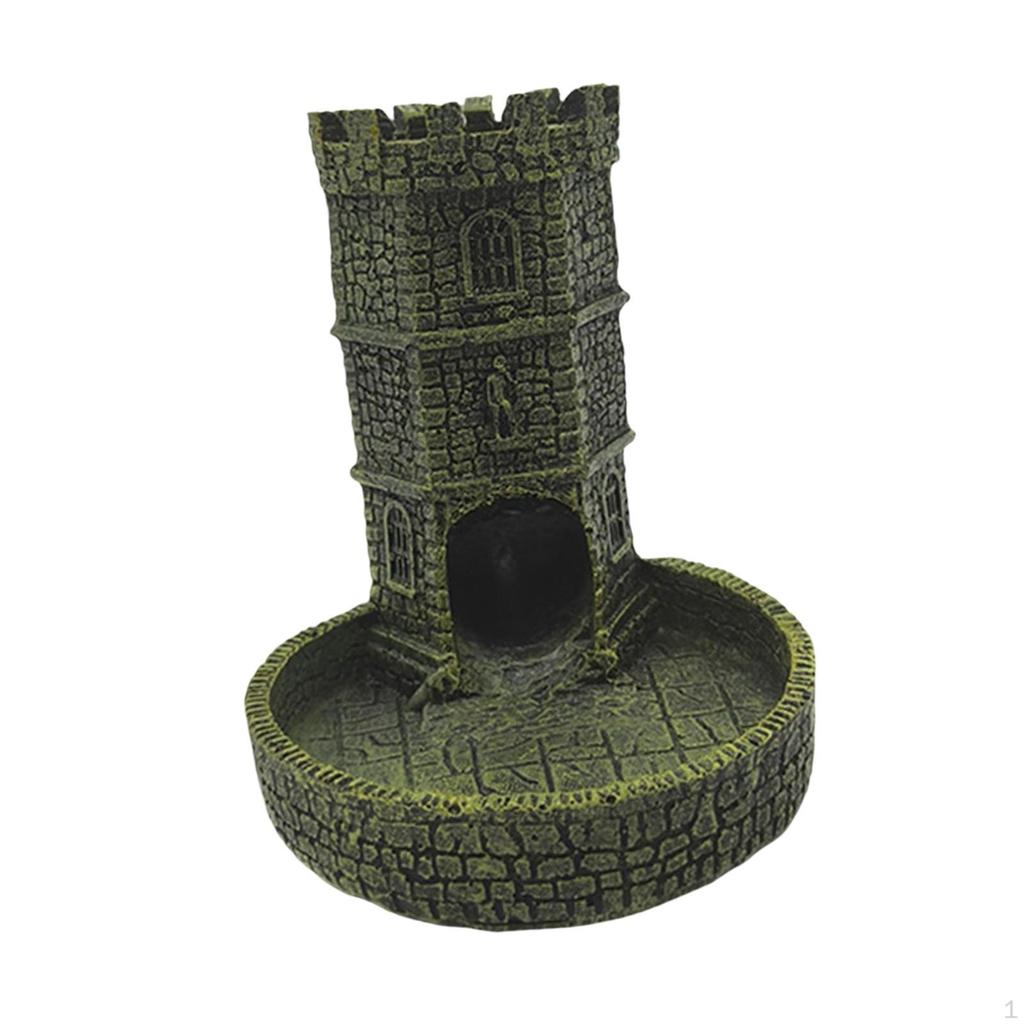 Castle Dice Tower Accessory for Board Games Table Decoration Desktop Ornament Rolling