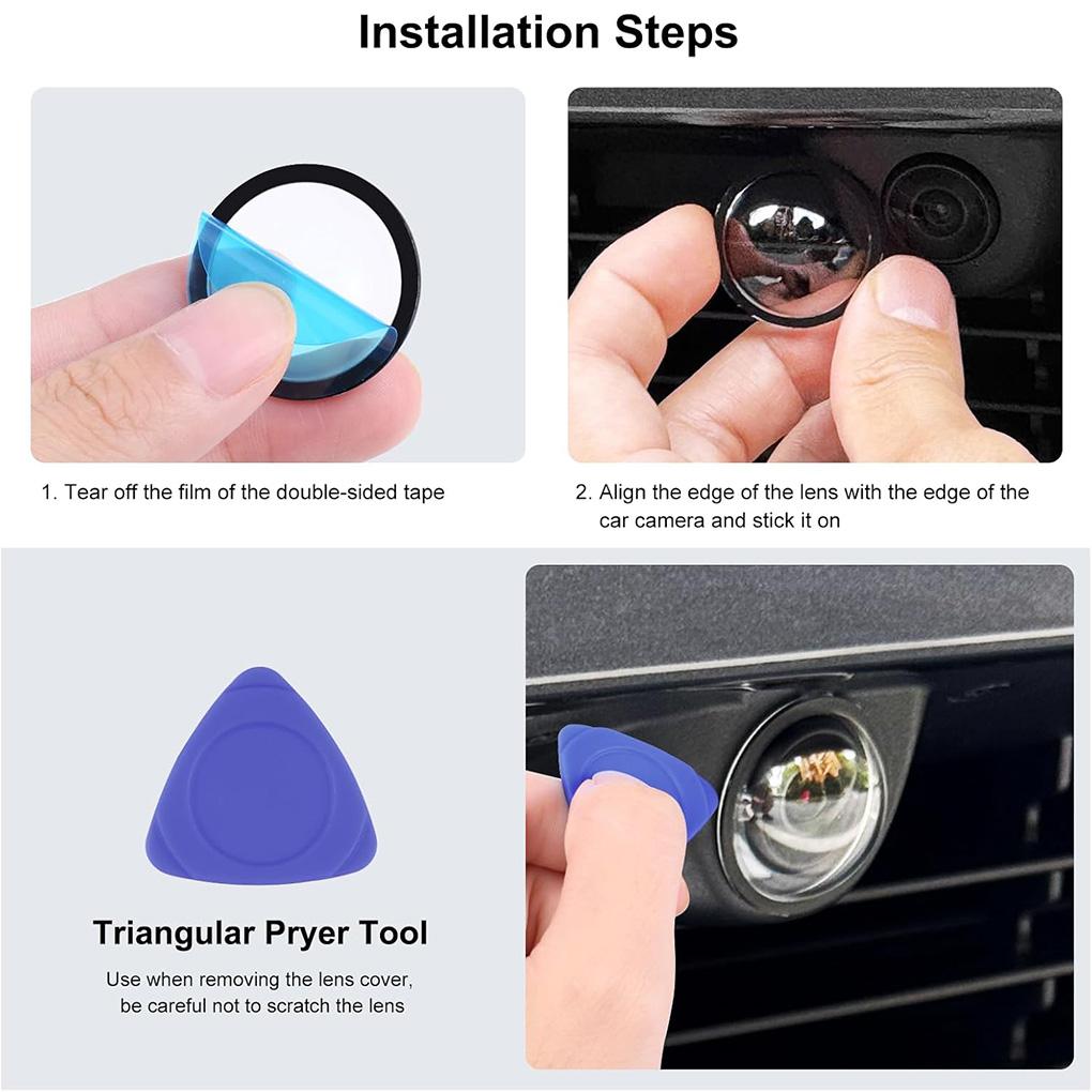 Lens Guard PC Protective Cover Kits for 2026 Tesla Cybertruck / Model Y Juniper Front Bumper Camera Lens Cover Protectiver Case
