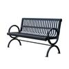 Outdoor Wrought Iron Double Seat Park Bench with Cast Iron Backrest