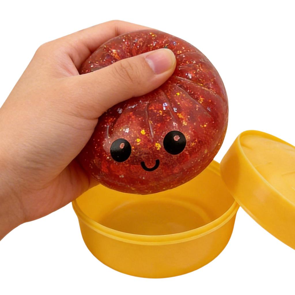 Glitter Dumpling Fidget Toy Soft Dumpling Bun Simulation Fidget Toy Birthday Party Favors Gifts for Kids and Adults