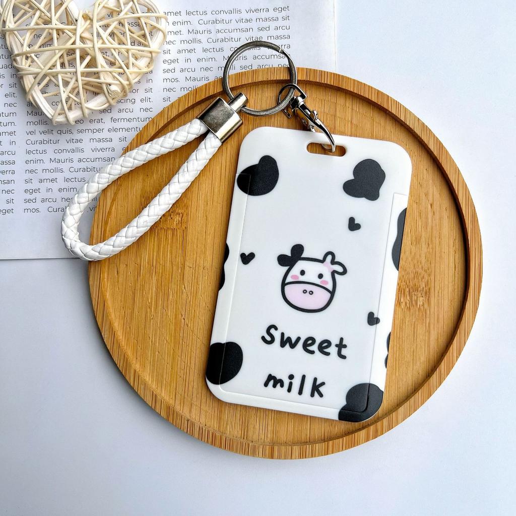 Чехол с мультяшным принтом, идентификационная бирка, чехол для рабочей карты с эластичным ремешком на запястье, держатель для бейджа, чехол для деловой карты доступа