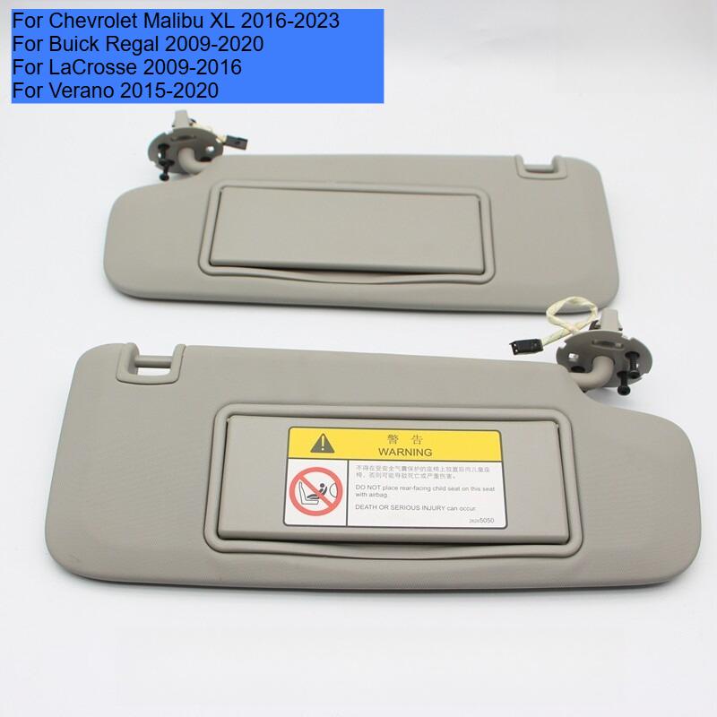 For Chevrolet Malibu XL 2016-, For Buick Regal 2009- LaCrosse, Left Right Car Sun Visor Makeup Mirror Baffle Interior Re