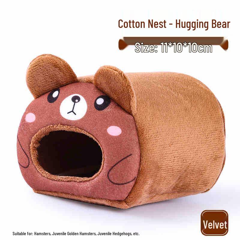 Зимнее теплое хлопковое гнездо для маленьких питомцев: Хомяки, Шиншиллы, Ежи, Белки и Кролики