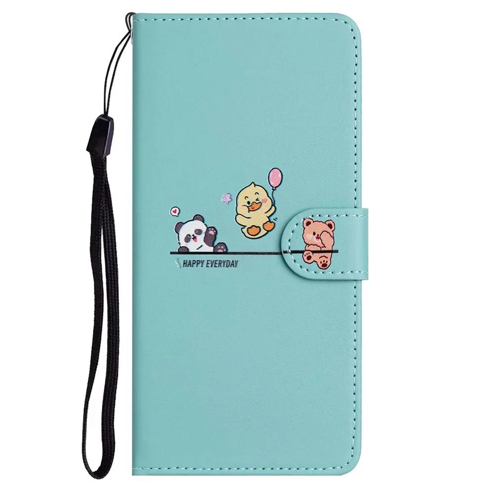 Чехол-книжка с рисунком для Xiaomi 13T Poco X7 X6 M6 M7 Pro Redmi Note 14 13 Pro Plus 13C Turbo 4 K60 Ultra K70E