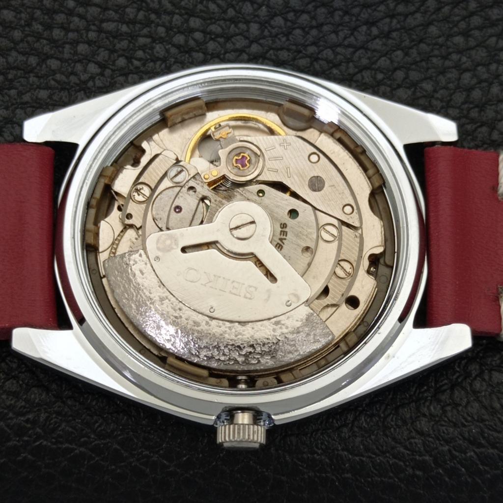 АВТОМАТИЧЕСКИЕ 6309A ВИНТАЖНЫЕ ВОССТАНОВЛЕННЫЕ SEIKO 5 ЯПОНИЯ МУЖСКИЕ ЧАСЫ С КРАСНЫМ ЦИФЕРБЛАТОМ a701710-5