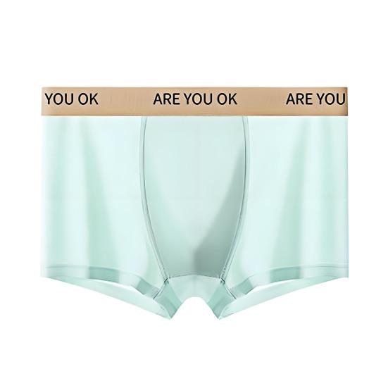 Мужские трусы-боксеры средней посадки, цветные шорты из ледяного шелка, ультратонкие дышащие летние трусы