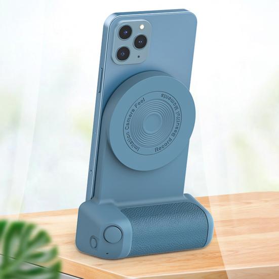 Магнитная ручка для камеры, Bluetooth-совместимая ручка, вращающаяся подставка с защитой от сотрясений, беспроводное зарядное устройство для Android, портативное стабильное