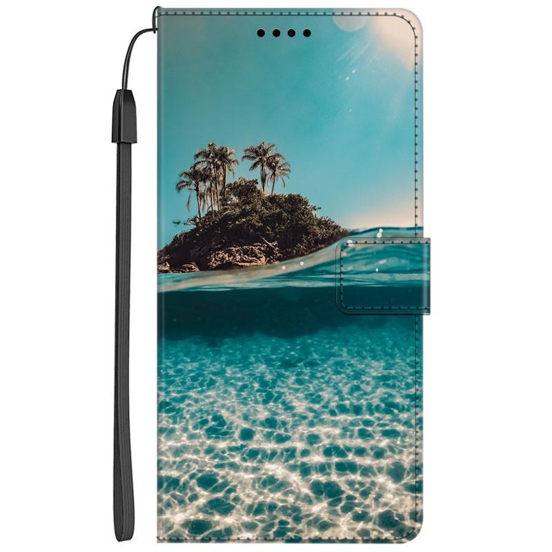 Flip Leather Case For Samsung S24 Ultra 5G Cover Book Wallet Seascape Coque for Samsung Galaxy S23 S22 S21 S20 Ultra S24Ultra