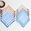 12 шт./набор Мягкий карманный носовой платок 40x40 см Портативный карманный клетчатый квадратный платок Влаговпитывающий Дышащий