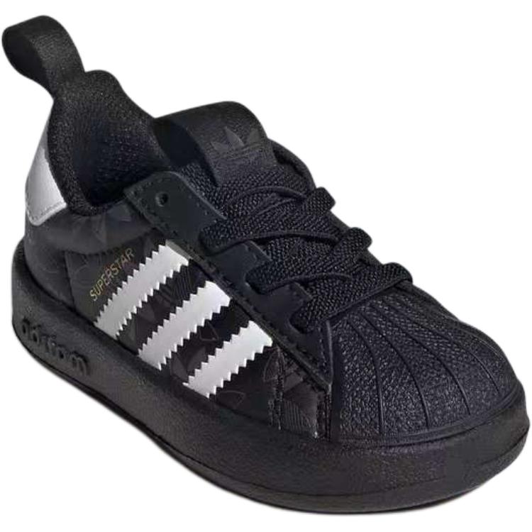 adidas Оригинальные кроссовки Superstar 360 Удобные низкие кроссовки для ходьбы Детская обувь Черный JR3755