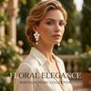 New White Imitation Pearl Earrings Elegant Alloy Dangle Earrings Drop Shape Ear Studs Women Jewelry