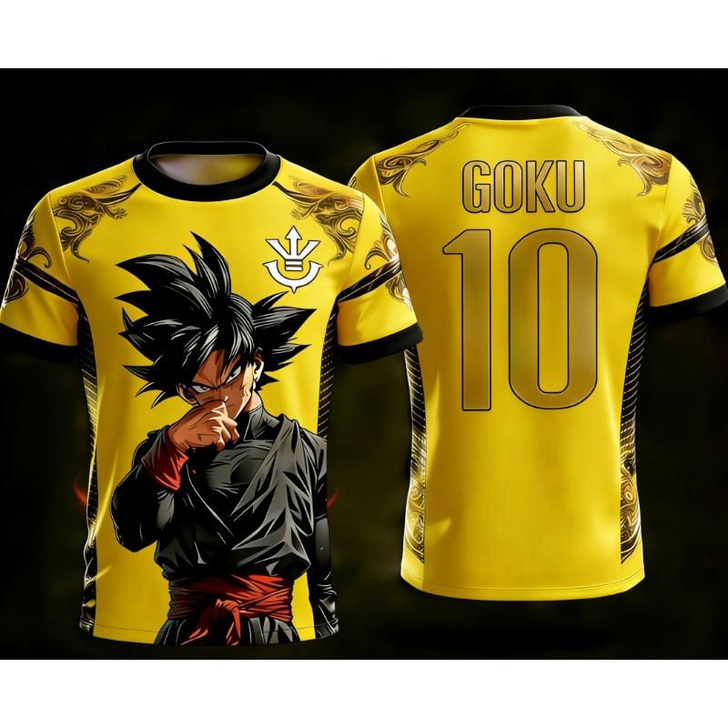 Официальная 3D-печать Dragon Ball Гоку №10 Футбольная майка Тренировочная одежда Для родителей и детей S-6XL 90см-160см Модные футболки