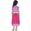 Girls Praise Dance Dress Color Block Mock Neck Sleeveless Tiered Wrap Hem Lyrical Performance Gown