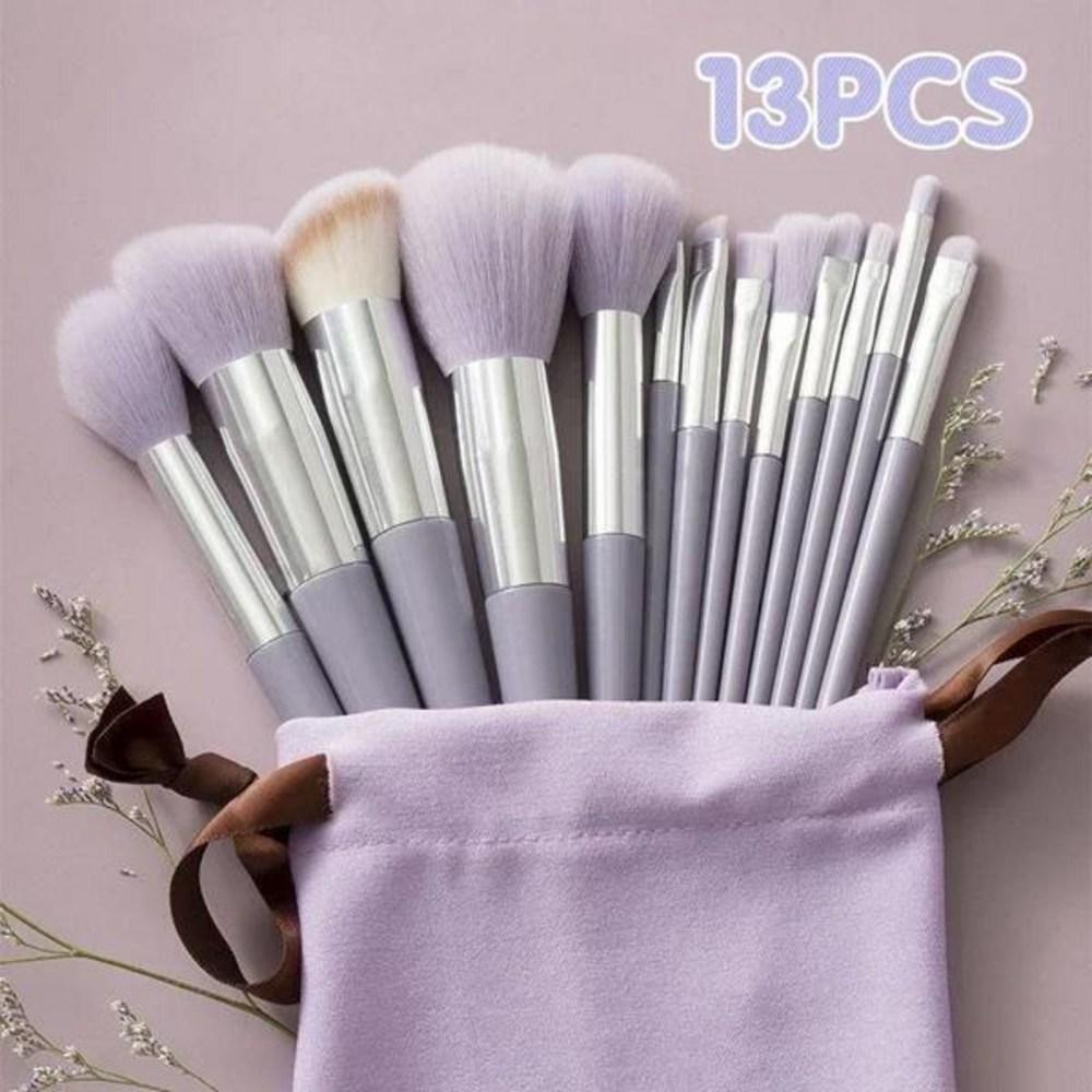 Makeup Brush Set Concealer Loose Powder Eye Shadow Highlighter Foundation 13pcs, 13Pcs -no Bag, 14