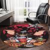 1pc Gremlin2 Print Round Carpet Chair Round Carpet Suitable for Bedroom Living Room Home Decorative Carpet