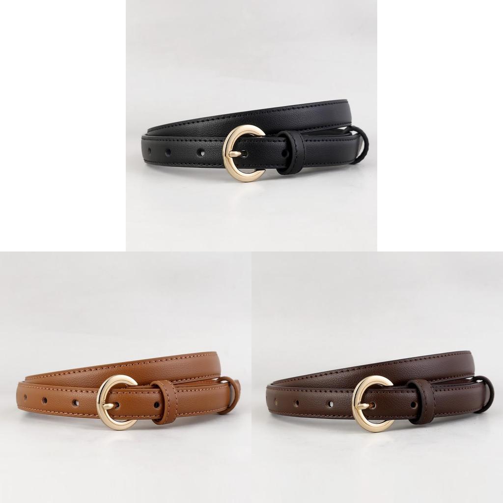 Leather Womens Belt With Alloy Pin Buckle For Casual Dress And Business Attire