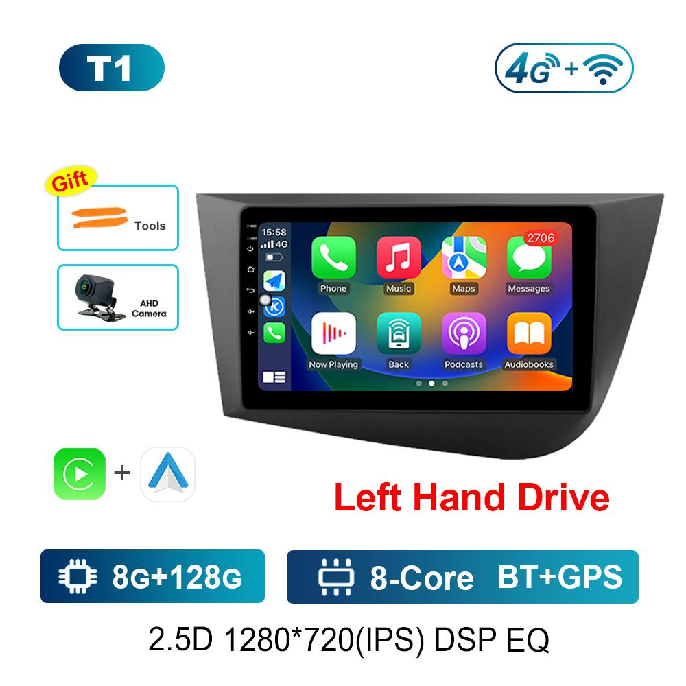9-дюймовый леворульный GPS-навигатор Android OS для Seat Leon 2 2005 - 2012 4G DSP стерео автомобильное радио мультимедийный плеер WiFi BT