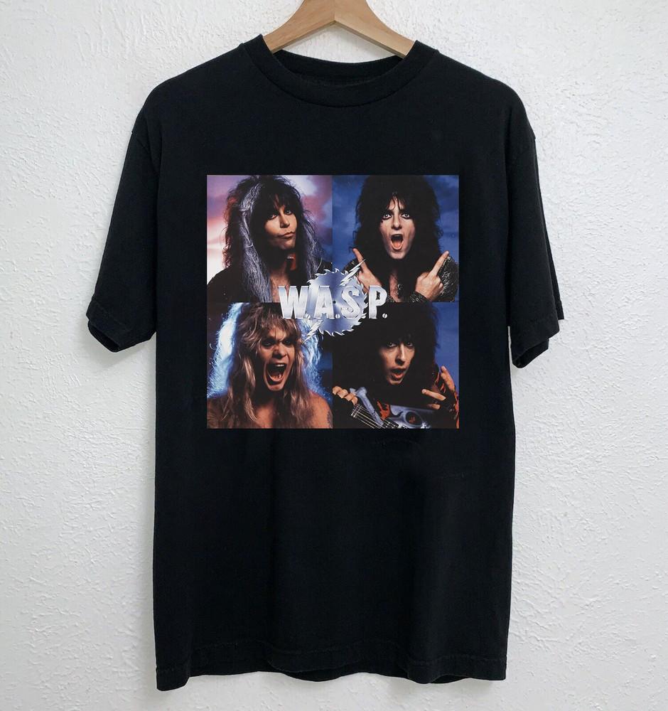 НОВЫЙ W.A.S.P. (Оса) Мужская хлопковая черная футболка с коротким рукавом, унисекс, все размеры