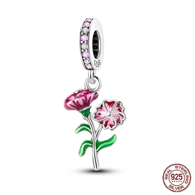 Медно-красная серия Шармы-бусины в форме сердца Подходят для оригинальных браслетов Бусины на удачу Для изготовления ювелирных изделий Сделай сам