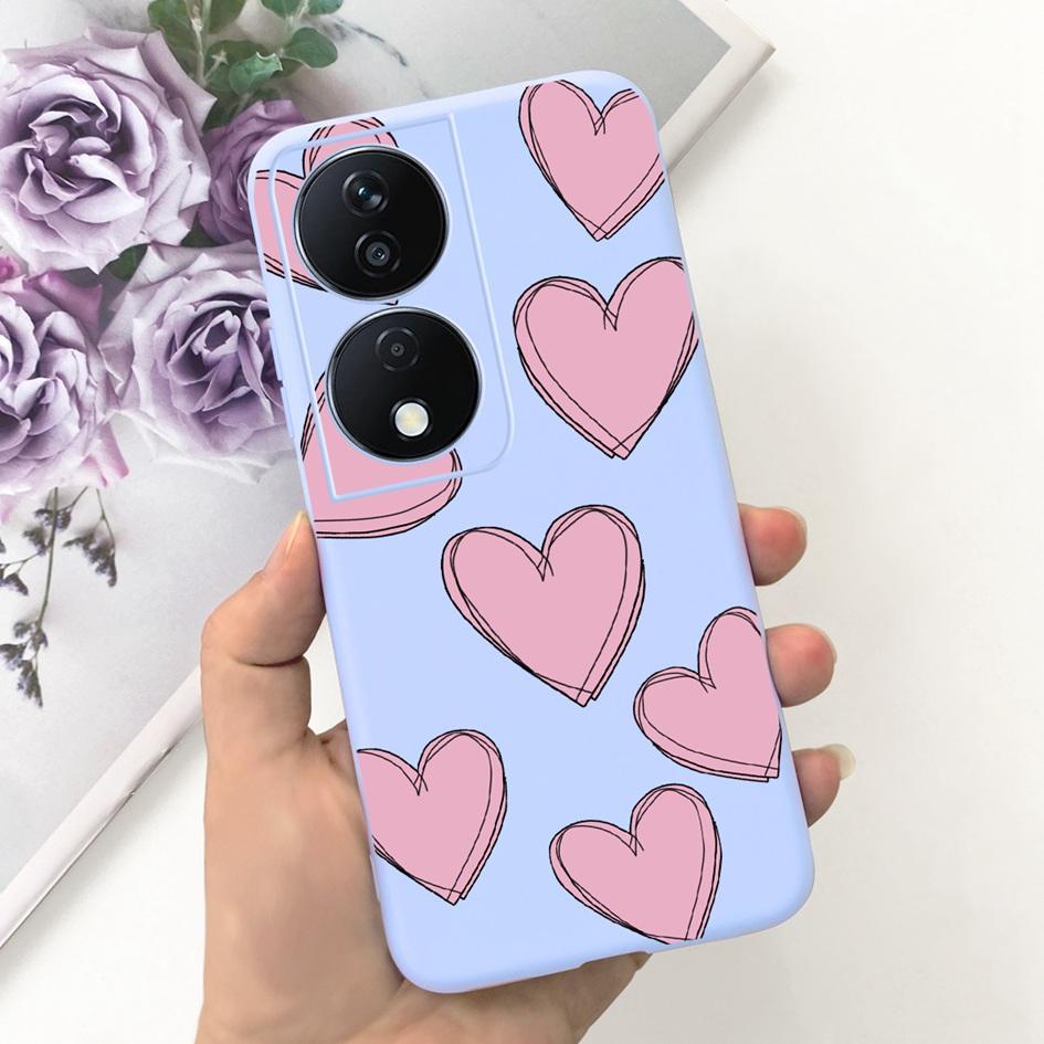 For Honor X7b Case CLK-LX1 CLK-LX2 CLK-LX3 Protective Cover Cute Astronaut Daisy Soft Silicone Funda For HonorX7b X 7B 5G Bumper