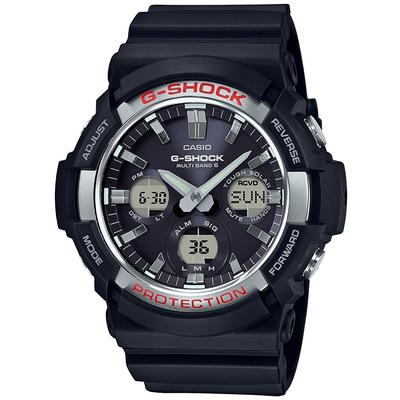 Мужские часы G-Shock, радиоуправляемые на солнечных батареях GAW-100-1AJF, черные, аутентичная модель