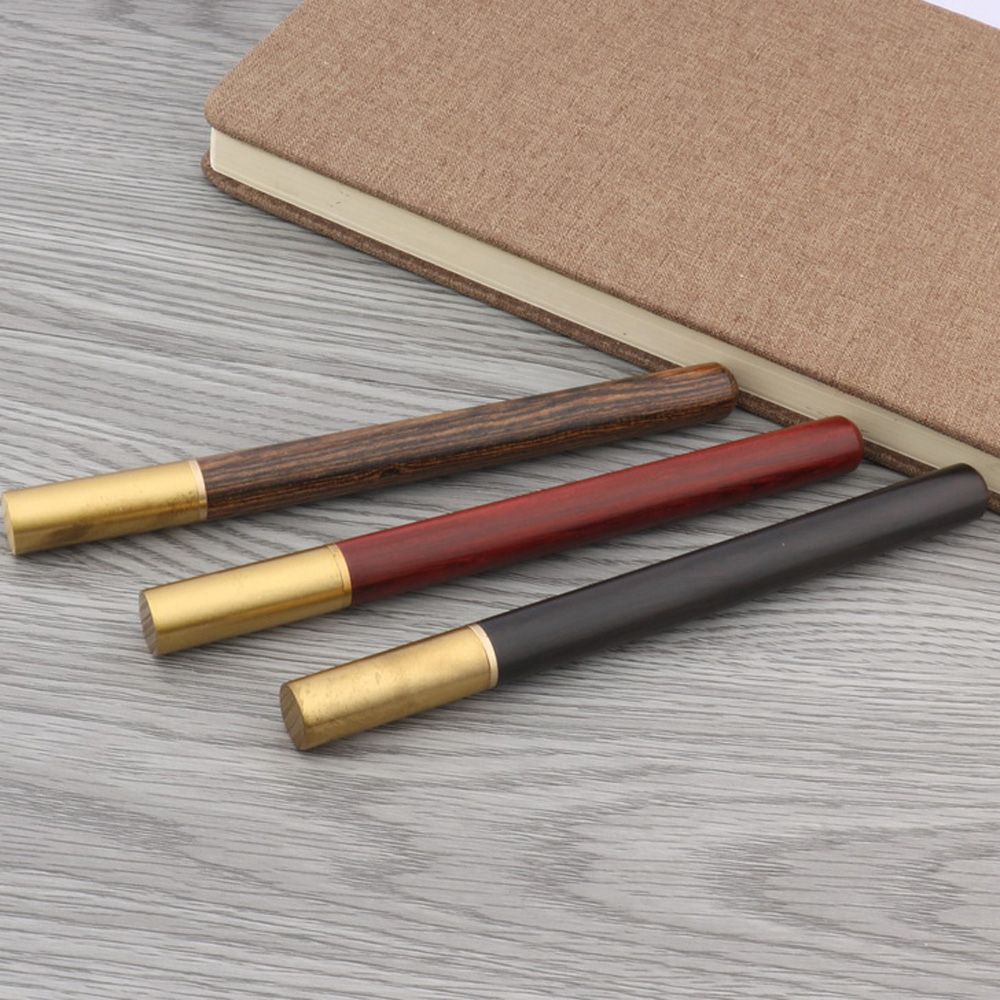 Refill Stationery Business Gold Pen Wood Rollerball Pen Roller Ball Pen Brass Pen Metal Gel Pen