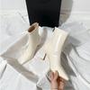 Черные короткие ботинки женские тонкие каблуки осень и зима новые бархатные французские маленькие ботильоны высокий каблук задняя молния острый носок эластичные тонкие ботинки