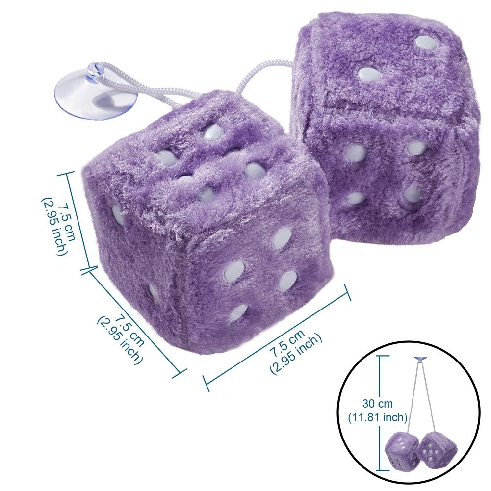 Автомобильные подвески, пушистые плюшевые игральные кости, точки, зеркало заднего вида, вешалка, куб, украшение, аксессуары для стайлинга автомобиля, украшение, 1 пара