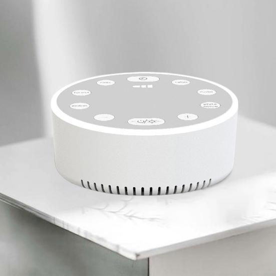 Звуковая машина с белым шумом Регулируемая громкость Функция памяти Несколько звуковых эффектов для сна Компактный размер Портативный генератор белого шума Устройство для помощи во сне