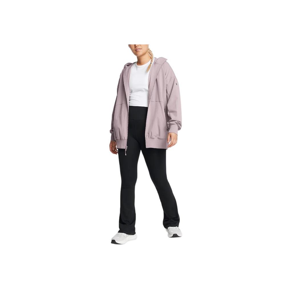 Under Armour Unstoppable Hooded Solid Loose Jacket Women Jackets Fatigue-Gray 1386477-015