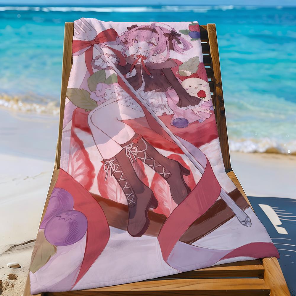 Игровое полотенце Saratoga Azur Lane Спортивное Быстросохнущее Туристическое Снаряжение для Кемпинга Песозащитное Мягкое Легкое Большое Пляжное Полотенце