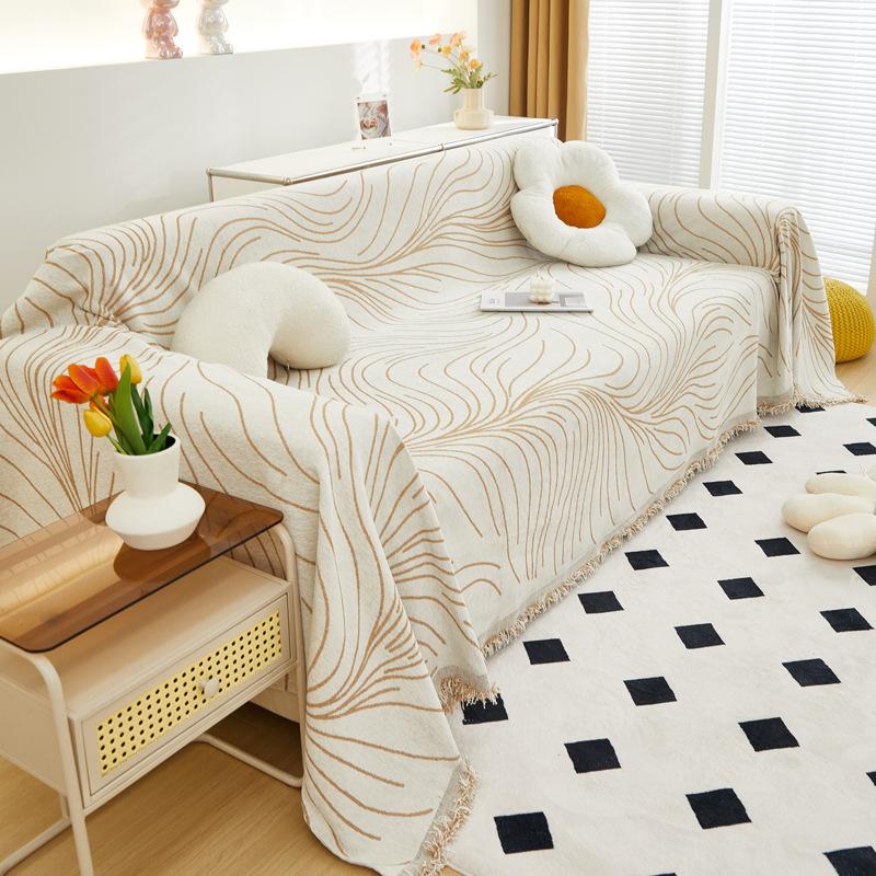 Chenille Sofa Towel Four Seasons Universal Living Room Sofa Cover Double-Sided Non-Slip Sofa Cover Towel
