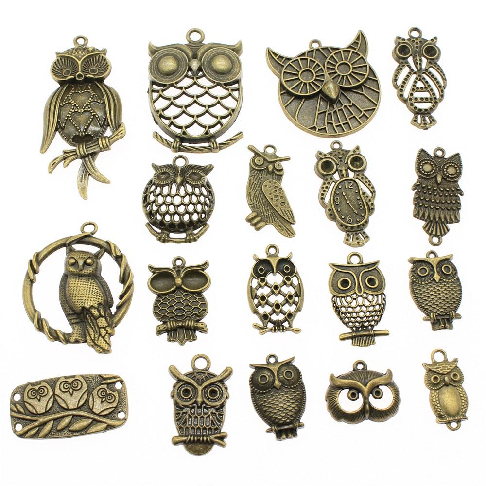 WYISYWG 30 грамм Подвески для изготовления украшений Сова микс для DIY Ювелирная фурнитура Ручная работа K1301