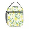 Xmas Cute Fruit Lunch Bag Lemons Fun Lunch Box For Child Office Insulated Cooler Bag Oxford Graphic Design Tote Food Bags
