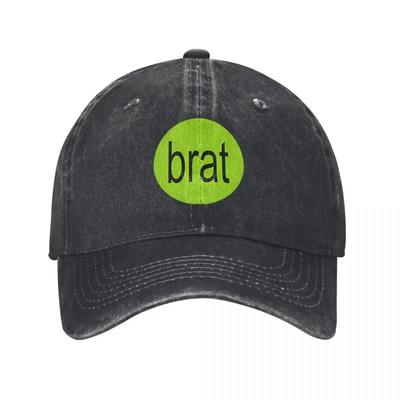 Хайперпоп Брат Круглые Бейсболки Классические Потертые Джинсовые Snapback Кепка Charli Xcx Для Всех Сезонов Путешествий Регулируемая Посадка Кепки Кепка