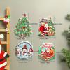 Christmas Home Decor Exquisite Door Sticker Funny Fridge Magnet Gift Cartoon Pattern Xmas Atmosphere Magnetic Stickers Cute 1PC