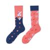 Asymmetric Cartoon Mid-Calf Cotton Socks for Men and Women - Trendy European & American Fashion