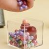 1pc With Cover  Food Candy Storage Containe Mini Acrylic Square Box Transparent Plastic Storage Box