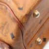 Used MCM Visetos 2WAY Handbag PVC coated canvas leather Brown Used Women