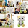 Adorable Cute Bear Plush Toy Fluffy Stuffed Animal Pillow Soft Cushion Gift For Girls