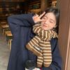 Striped Woolen Long Scarves Soft Shawl Wrap Vintage Winter Scarf  Women