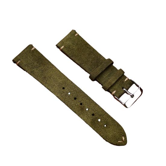 Ремешок для часов с пряжкой из нержавеющей стали, мягкая плюшевая матовая текстура, искусственная кожа, регулируемая длина, нержавейка, однотонный винтажный ремешок для часов с быстрой установкой