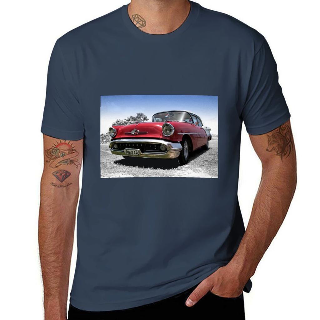 1957 Oldsmobile Super 88 Tshirt Athletic Fit Sports Short Sleeve Top Tshirt