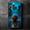 Баскетбольное кольцо Спорт Мягкий чехол для телефона для iPhone 16 16E 17 Air 15 Pro Max 14 Plus 13 Mini 11 12 7 Черная задняя крышка
